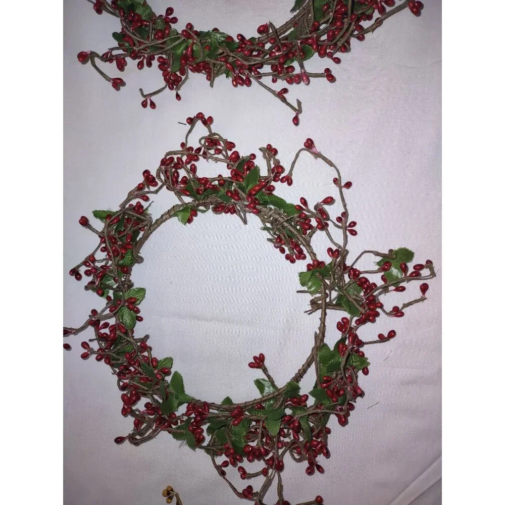 Berry Candle Rings / Wreath (lot of 3) 6
